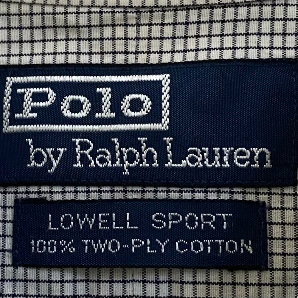 Polo Ralph Lauren Lowell Sport Men’s Sz L  Windowpane Plaid Oxford Shirt‎